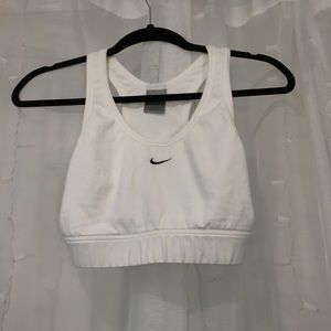 White nike crop top